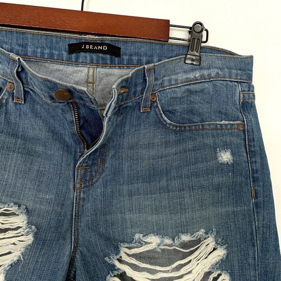 J Brand Nash Boyfriend Distressed Denim Shorts - Picture 5 of 10